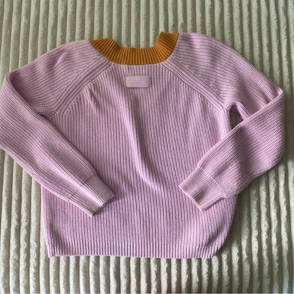 525 America Sweater Womens Large Pullover Cable Pink Orange Preppy Casual - Picture 9 of 9